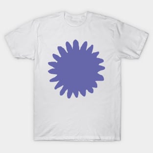 Very Peri Periwinkle Blue Sunflower Floral Abstract T-Shirt